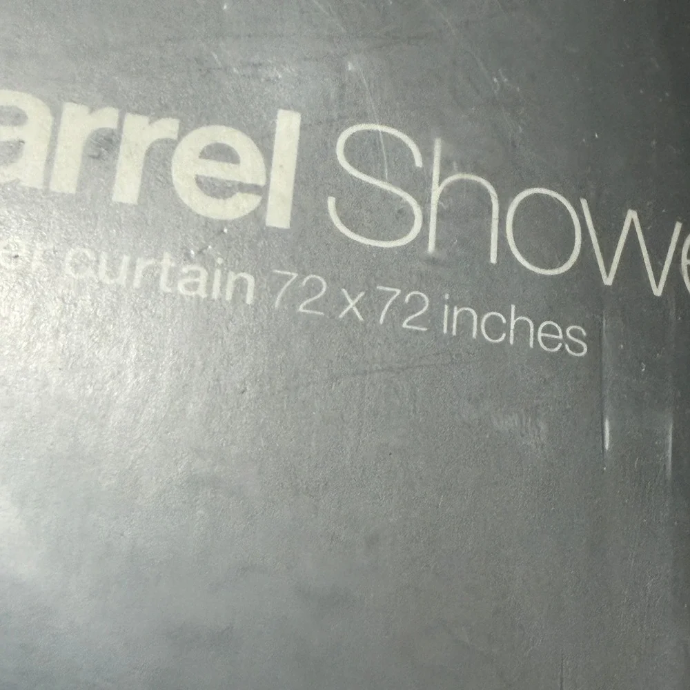 Crate & Barrel Ripple White Shower Curtain 72x72 Textured Modern Bathroom New
